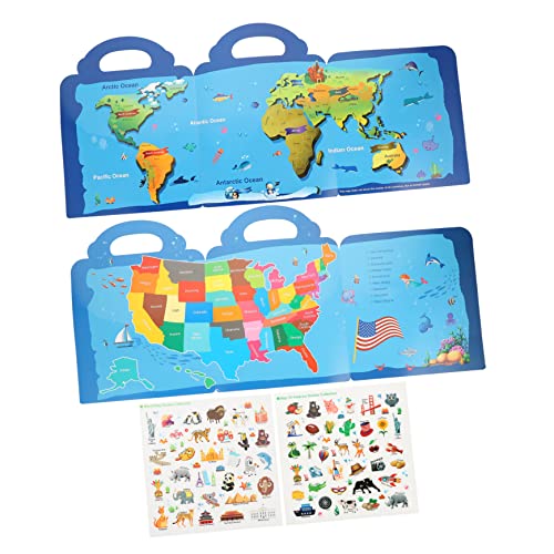 CIYODO 2Sätze Wiederverwendbare Stickerbücher für US Karten Lustige Lernressource für Kleinkinder Interaktives für Kreative CIYODO 2Sätze Wiederverwendbare Stickerbücher für US Karten Lustige Lernressource für Kleinkinder Interaktives für Kreative von CIYODO