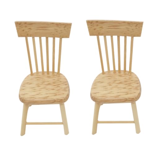 CIYODO Möbel 2st Mini- -miniaturmöbel Stühle Mini-hausmöbel Mini-möbel Mini-Stuhl Requisiten Bambus Puppenhaus Holzmöbel von CIYODO