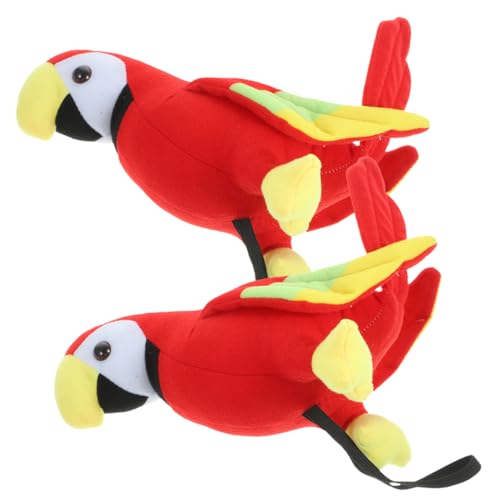 CIYODO 2St Piraten-Papageienpuppe Papageien-Kostümzubehör Piratenparty bevorzugt Plüschfigurenspielzeug Kleidung Angebot für Piratenkostüme gefüllter Papagei Cosplay Baby von CIYODO