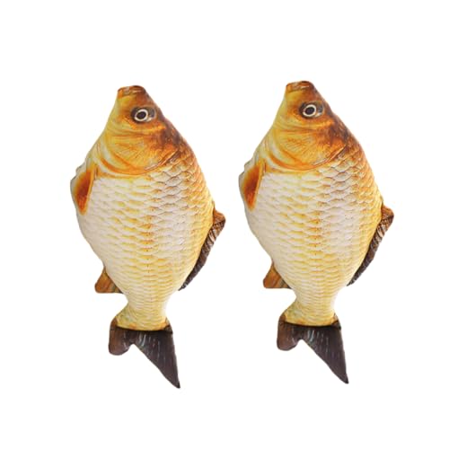 CIYODO 2St Fisch-Wurfskissen Spielzeug für Kinder Plüschtier weihnachsdekorationen Gift Ideas Cute Pillow Geschenk dekorative Karpfen Fisch Stofftier Gesalzener Fisch Puppe von CIYODO