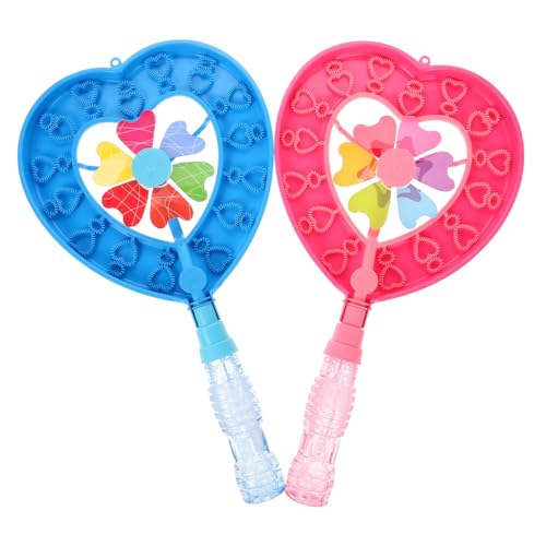 CIYODO 2Stücke Kinderblasenmaschine Windmühlen Seifenblasenstäbe Für Riesige Seifenblasen Outdoor Für Fördert Hand Augen Koordination Und Tolles von CIYODO