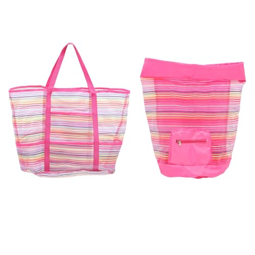 CIYODO 2Stücke Mesh Strandtaschen Für Entzückende Strandspielzeug Taschen Mit Außentaschen Und Muscheln Aufbewahrungslösungen Für Strand CIYODO 2Stücke Mesh Strandtaschen Für Entzückende Strandspielzeug Taschen Mit Außentaschen Und Muscheln Aufbewahrungslösungen Für Strand von CIYODO