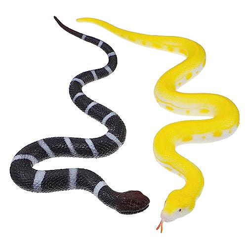 CIYODO 2Stücke Realistische Gummischlangen Flexible Täuschungsrequisiten für Halloween Kreative Streiche und Partys für Spaß und Unterhaltung von CIYODO
