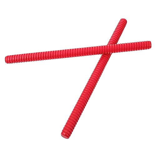CIYODO 2Stücke Teiliges Rhythmusstöcke Aus Holz Für Lummi Sticks Musikinstrument Für Gruppenaktivitäten Und Musikalische Früherziehung Robuste Und Sichere Verarbeitung Rot von CIYODO
