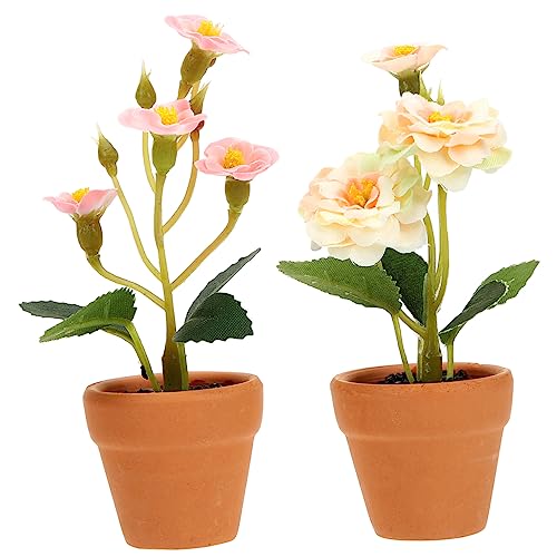 CIYODO 2Stücke Topfpflanzen Kunstpflanze im Winzige Bonsai Deko für Miniaturhaus Perfektes Zubehör für Raumdekoration Fotografie und Rollenspiele Schickem CIYODO 2Stücke Topfpflanzen Kunstpflanze im Winzige Bonsai Deko für Miniaturhaus Perfektes Zubehör für Raumdekoration Fotografie und Rollenspiele Schickem von CIYODO