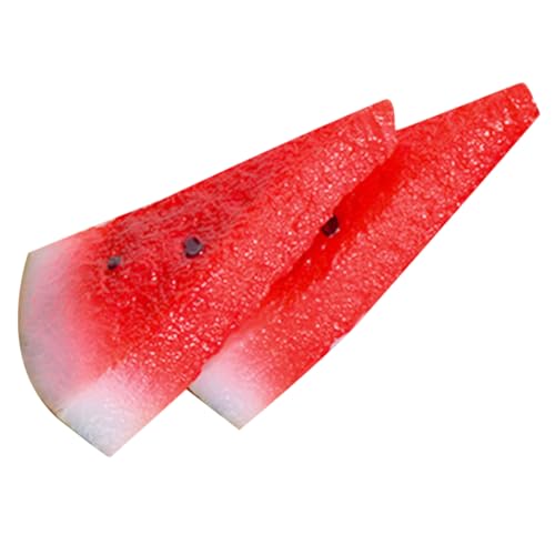 CIYODO 2Stücke Wassermelonenscheiben Dekorative Modelle für Fotos Realistische Requisite für Zuhause Büro und Gastronomie von CIYODO