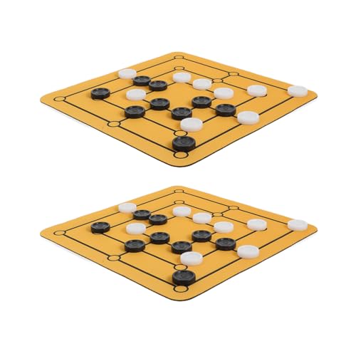 CIYODO 2er-Set Morris-Schach mit neun Herren – Tragbares Denksport-Brettspiel-Set, Tischstrategie-Damespiel für Erwachsene und Kinder, Reisen und Familie CIYODO 2er-Set Morris-Schach mit neun Herren – Tragbares Denksport-Brettspiel-Set, Tischstrategie-Damespiel für Erwachsene und Kinder, Reisen und Familie von CIYODO