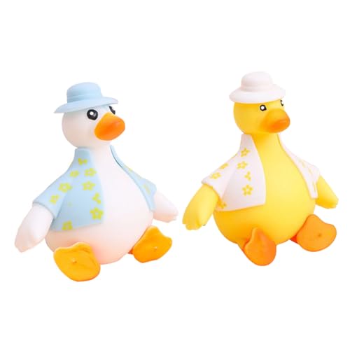 CIYODO 2pcs Ente Squeeze Spielzeug Lustige Dekompression Spielzeug Cartoon Entendehnung Spielzeug von CIYODO