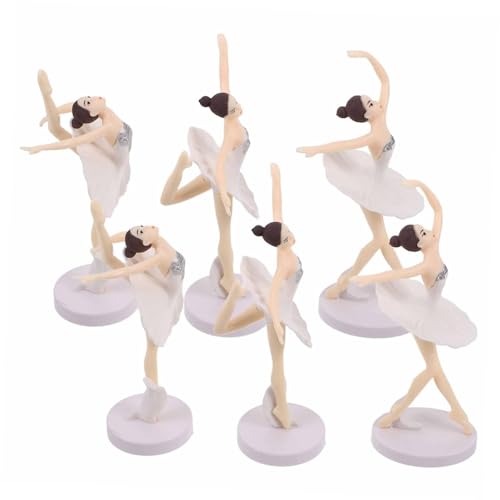 CIYODO 2sätze Puppenhaus Ballerina Puppen Mädchen Spielzeug Mit Sockel Ballettmädchen Tischplatte Dekoration Für Geburtstagsparty Kuchendekoration von CIYODO