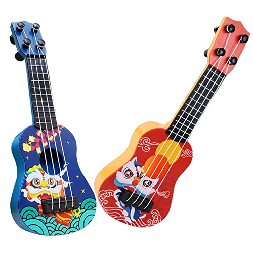 CIYODO 2St Mini-Gitarre Kindergitarrenmodell Spielzeug für die frühe Bildung kinderinstrumente Kinder musikinstrumente Mädchenspielzeug Kleinkind-Ukulele Kleinkindgitarre 2 Jahre alt Abs von CIYODO