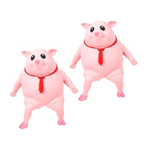 CIYODO 2st Squeeze- -Spielzeug Spielzeug Zum Quetschen Von Schweinen Kleines Spielzeug Quetschschweinspielzeug Duschspielzeug Sensory Pig Weltraumsand Büro Karikatur Unruhig von CIYODO