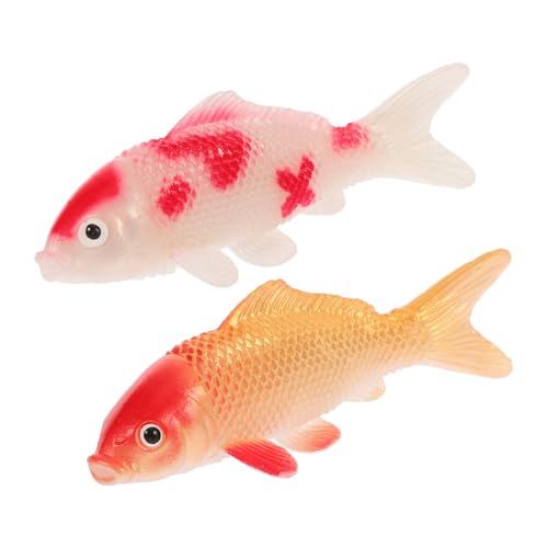 CIYODO 2stücke Realistische Koi-Fisch Modelle Für Aquarien Künstliche Dekoration Aus Robustem Kunststoff Für Aquariengestaltung Lebendige Miniatur-Fische Mit Handgefertigten Details von CIYODO