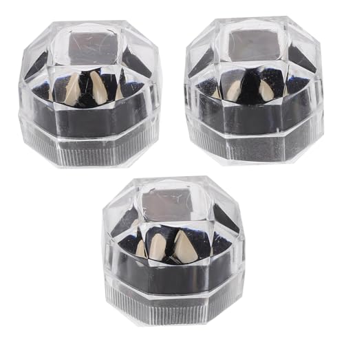 CIYODO 3 Paare Vampirzähne aus Medizinischem Harz Sichere Fake Zähne ohne Kleber Unisex Halloween Cosplay Party Requisiten für Vampire Werwölfe Kostüm von CIYODO