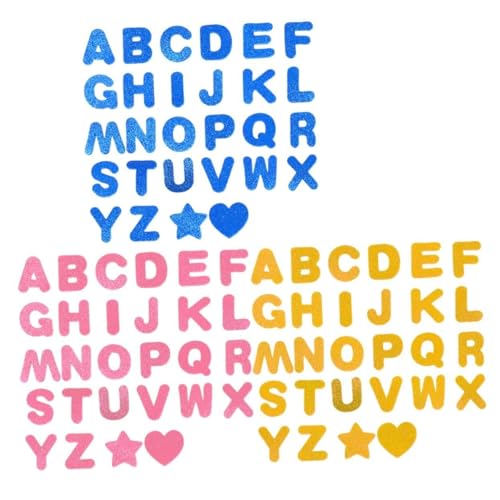 CIYODO 3 Sätze Buchstabenaufkleber Dekorationsaufkleber Alphabet -Aufkleber Früherziehungsbedarf Zufällige Farbe von CIYODO
