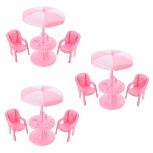 CIYODO 3 Sätze Miniatur Strandstuhl Teilig Filigrane Abs Mini Liegestühle in Realistische Puppenhaus Deko für DIY Kompakte Lebensechte Miniatur Strandmöbel von CIYODO