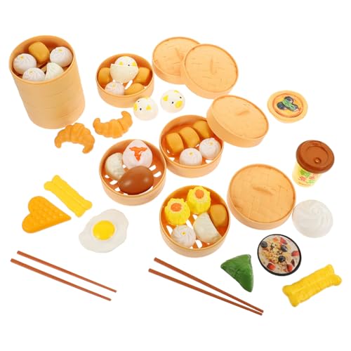 CIYODO 3 Sätze Teiliges Kinderküchenspielzeug Interaktive Dampfknödel Steamer Spielzeuge Pädagogisches Küchen und Rollenspiel Zubehör für Jungen und Mädchen Kindersicheres von CIYODO