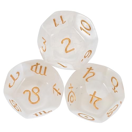 CIYODO 3 Stck. Teiliges Acryl Polyhedral Seitige Tischspiel für Brettspiele und Partys Tragbar und Langlebig für Tischdeko von CIYODO