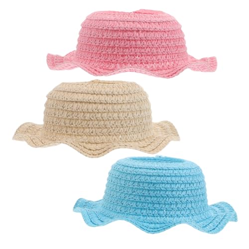 CIYODO 3 Stück Handgefertigte Mini Strohhüte für Puppen Charmante Accessoires für Kostüm und DIY Bastelprojekte Sonnenschutz für Puppenoutfits CIYODO 3 Stück Handgefertigte Mini Strohhüte für Puppen Charmante Accessoires für Kostüm und DIY Bastelprojekte Sonnenschutz für Puppenoutfits von CIYODO