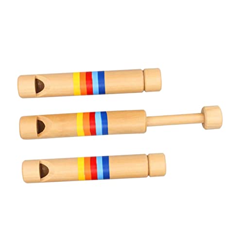 CIYODO 3 Stück Holzflötenspielzeug Kinderflöte Spielzeugflöte Musikinstrumente Für Kleinkinder Instrumentenspielzeug Flöte Für Musikalisches Hölzern von CIYODO