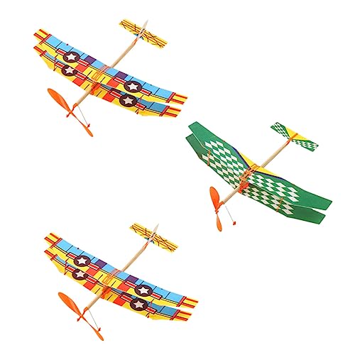 CIYODO 3 Stück Kautschukband -Flugzeugmodell Gummiband-Flugzeug Flugzeugmodell Flugzeug kinderspielzeug selber Machen Outdoor- für Holz von CIYODO