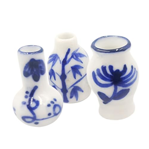 CIYODO 3 Stück Miniatur Keramikvase Teiliges Set Dekorative Miniaturvase für Puppenhaus Mini Haus Dekoration Leichtes Langlebiges Modell für Tischdeko und CIYODO 3 Stück Miniatur Keramikvase Teiliges Set Dekorative Miniaturvase für Puppenhaus Mini Haus Dekoration Leichtes Langlebiges Modell für Tischdeko und von CIYODO