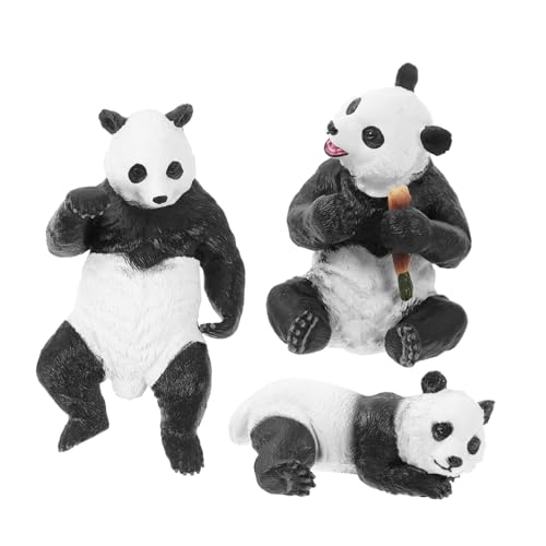 CIYODO 3 Stück Panda Model Toys kleines Panda- Panda-Handwerk Panda basteln Panda -Dekorationen Panda-Desktop-Dekoration Panda-Schmuck Mini-Panda- Plastik von CIYODO