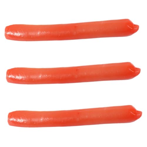 CIYODO 3 Stück Realistische Hot Dog Modelle aus Robustem PVC Lebensechte Künstliche für Restaurantdekoration Fotorequisiten und Küchen Display mit Leuchtenden Langlebigen Farben von CIYODO