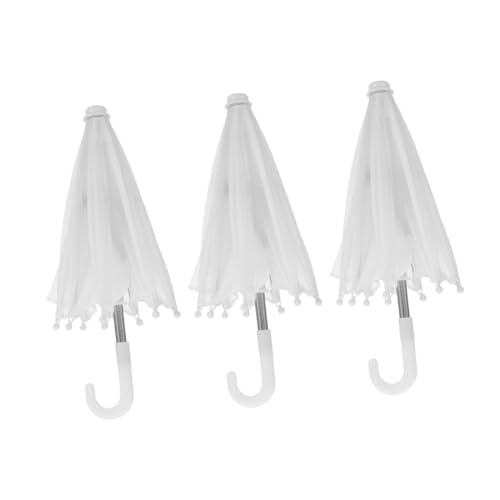 CIYODO Kleiner Regenschirm für Puppen 3 Stück Dekorative Miniatur Regenschirme für Puppenhaus Handliches Design für Rollenspiele von CIYODO