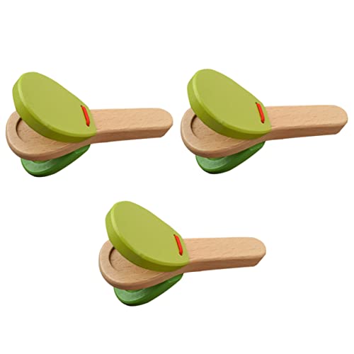 CIYODO 3 Stück Resonanzbrett Kinderspielzeug Shaker Instrumente Für Musikspielzeug Musikinstrumente Tamburin Musikinstrumente Kinderinstrumente Aus Holz von CIYODO