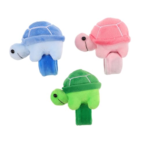 CIYODO 3 Stück Schildkrötenarmband Goodie-bags-füller Für Animal Slap Armbänder Tierschnapparmbänder Plüsch-schildkröten-umarmungen Animal-slap-armbänder Tierarmband Kurzer Plüsch CIYODO 3 Stück Schildkrötenarmband Goodie-bags-füller Für Animal Slap Armbänder Tierschnapparmbänder Plüsch-schildkröten-umarmungen Animal-slap-armbänder Tierarmband Kurzer Plüsch von CIYODO