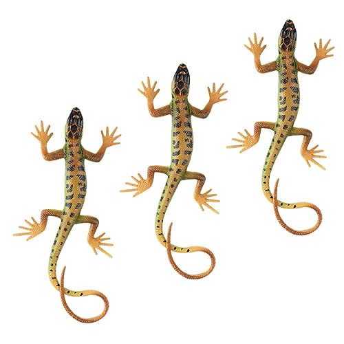 CIYODO 3 Stück Simulation Eidechsen Figuren Teiliges Realistisches Lizard für Kreative Dekoration und Bildungszwecke für Garten und Scherzartikel von CIYODO