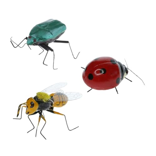 CIYODO 3 Stück Simulationstiermodell Marienkäfer-Miniaturfiguren realistische Bienen realistische Insektenfiguren Tierfiguren realistische Fehler Insektenmodell Eisendraht CIYODO 3 Stück Simulationstiermodell Marienkäfer-Miniaturfiguren realistische Bienen realistische Insektenfiguren Tierfiguren realistische Fehler Insektenmodell Eisendraht von CIYODO
