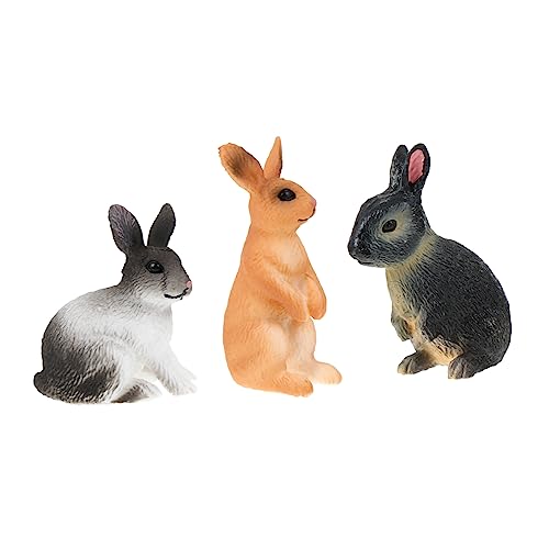 CIYODO 3 Stück Simuliertes Kaninchenmodell Hasenfiguren Mini-Kaninchen Spielzeughase Kaninchen-Miniaturtierfiguren Spielzeugkaninchen Hasen Dekorationen Plastik CIYODO 3 Stück Simuliertes Kaninchenmodell Hasenfiguren Mini-Kaninchen Spielzeughase Kaninchen-Miniaturtierfiguren Spielzeugkaninchen Hasen Dekorationen Plastik von CIYODO