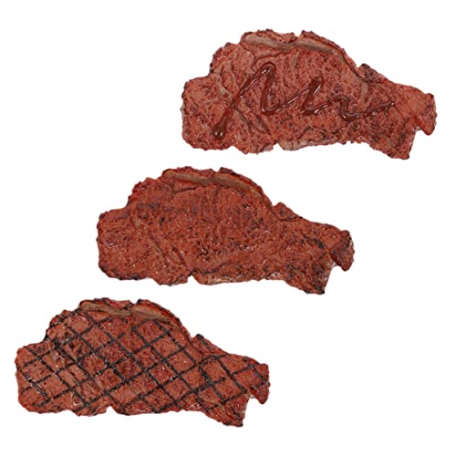 CIYODO 3 Stück Steak-Modell lebensechtes Steakmodell gefälschtes Steak- künstliches Steak simuliertes gekochtes Fleisch Essensmodell vorgeben Küchensteak-Requisite CIYODO 3 Stück Steak-Modell lebensechtes Steakmodell gefälschtes Steak- künstliches Steak simuliertes gekochtes Fleisch Essensmodell vorgeben Küchensteak-Requisite von CIYODO