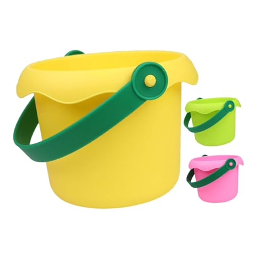 CIYODO 3 Stück Strandeimer Grüner Wasserball Sandburg Wassereimer Garteneimer Strandbauwerkzeuge Schöpflöffel Verschütten Pool-Eimer Wasserball Für Pool Netz Trichter Plastik von CIYODO