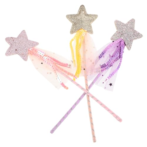 CIYODO 3 Stück Teiliges Halloween Zauberstab mit Glitzerndem Stern Bunter Quaste Sicherem Pailletten Material für Mädchen Festspiele Verkleidungen und Katzen CIYODO 3 Stück Teiliges Halloween Zauberstab mit Glitzerndem Stern Bunter Quaste Sicherem Pailletten Material für Mädchen Festspiele Verkleidungen und Katzen von CIYODO