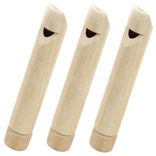 CIYODO 3 Stück Teiliges Holzpfeifen für Leichtes Musikspielzeug mit Angenehmem Pädagogische Flöten zur Künstlerischer Fähigkeiten und Hörentwicklung für Anfänger und Unterwegs von CIYODO