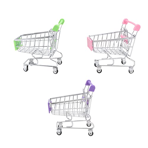 CIYODO 3 Stück Teiliges Mini Einkaufswagen für Rollenspiel aus Kosmetik Aufbewahrung Einkaufswagen Trolley mit Elektroplattierung Grün CIYODO 3 Stück Teiliges Mini Einkaufswagen für Rollenspiel aus Kosmetik Aufbewahrung Einkaufswagen Trolley mit Elektroplattierung Grün von CIYODO