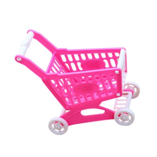 CIYODO 3 Stück Teiliges Miniatur Einkaufswagen Trolley Modell mit Realistischen Details für Puppenhaus Dekoration und Rollenspiele Farblich Sortiert Leicht und Tragbar Zufällige Farbe von CIYODO
