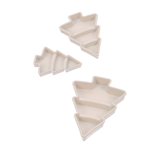 CIYODO 3 Stück Teiliges Miniatur-Weihnachtsbaum-snackteller- Dollhouse Accessories Realistische Miniatur-dessertplatten aus Legierung Mini Play Kitchen Accessoires für Festliche von CIYODO