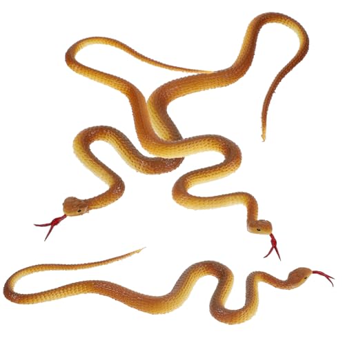 CIYODO 3 Stück Teiliges Realistische Kunststoff Schlangen Spielzeuge Flexible Leichte Schlangendeko für Halloween Streichspiele und Gruselige Partys Kleine Gelbe Fake Schlangen Einfach CIYODO 3 Stück Teiliges Realistische Kunststoff Schlangen Spielzeuge Flexible Leichte Schlangendeko für Halloween Streichspiele und Gruselige Partys Kleine Gelbe Fake Schlangen Einfach von CIYODO