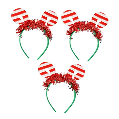 CIYODO 3 Stück Weihnachtliche Haarschleifen Teiliges mit Zuckerstangen Design Festliche Haarreifen für Mädchen Party Haarschmuck für Karneval und Cosplay Süßes Weihnachtsaccessoire CIYODO 3 Stück Weihnachtliche Haarschleifen Teiliges mit Zuckerstangen Design Festliche Haarreifen für Mädchen Party Haarschmuck für Karneval und Cosplay Süßes Weihnachtsaccessoire von CIYODO