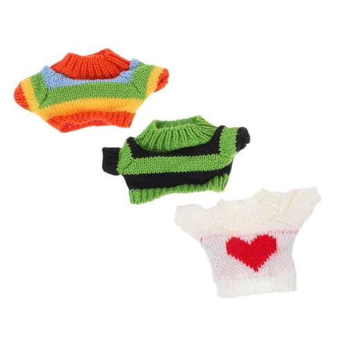 CIYODO 3 Stücke Gestrickte Puppe Outfit Ausgestopften Bären Plüsch Spielzeug Kleidung Zubehör Bär Pullover Für Puppen DIY Dress Up CIYODO 3 Stücke Gestrickte Puppe Outfit Ausgestopften Bären Plüsch Spielzeug Kleidung Zubehör Bär Pullover Für Puppen DIY Dress Up von CIYODO