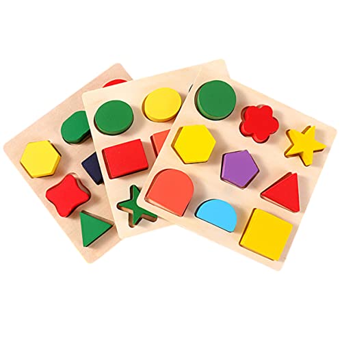 CIYODO 3 Teiliges Holz Puzzlebrett Kleinkindspielzeug Puzzles Montessori Formsortierer Formerkennungsspielzeug Formabgleichsspielzeug Formabgleichsbrett Kinderspielzeug CIYODO 3 Teiliges Holz Puzzlebrett Kleinkindspielzeug Puzzles Montessori Formsortierer Formerkennungsspielzeug Formabgleichsspielzeug Formabgleichsbrett Kinderspielzeug von CIYODO