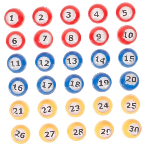 CIYODO 30 Stück Bingo-Kugeln, Lotterie-Kugeln, Gewinnspiel-Kugeln, Mehrfarbige Zahlen-Kugeln, Gewinnspiel-Spiel-Kugeln CIYODO 30 Stück Bingo-Kugeln, Lotterie-Kugeln, Gewinnspiel-Kugeln, Mehrfarbige Zahlen-Kugeln, Gewinnspiel-Spiel-Kugeln von CIYODO