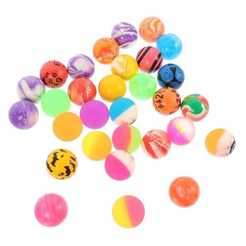 CIYODO 30 Stück Hüpfender Ball Springen Für Farbig Party Bunt Federnd Klein Prallen Outdoor von CIYODO