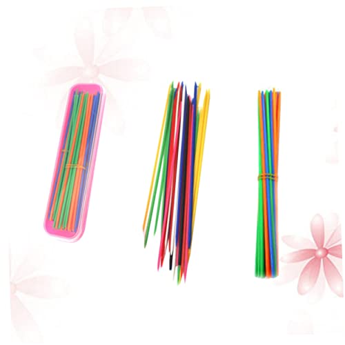 CIYODO 30 Stück Spiele Spielstäbchen Buntes Pick Up Stäbchen Pick Up Stäbchen Interaktives Eltern Schwebebalken Stäbchen Pädagogische Farbige Balken von CIYODO