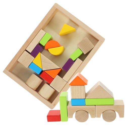 CIYODO 30 Stück Teiliges Holzbauklötze Set für Farbenfrohe Stabile Holzbausteine Kreativität und Kognitiven Fähigkeiten für Frühkindliche Bildung und Gemeinsames CIYODO 30 Stück Teiliges Holzbauklötze Set für Farbenfrohe Stabile Holzbausteine Kreativität und Kognitiven Fähigkeiten für Frühkindliche Bildung und Gemeinsames von CIYODO