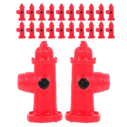 CIYODO 30 Stück Teiliges Miniatur-feuerhydranten Robustem Harz Realistische Kleine Hausdekorationen und Zubehör für Puppenhaus Kreative Mikro-landschaftsprojekte als Fotorequisiten von CIYODO