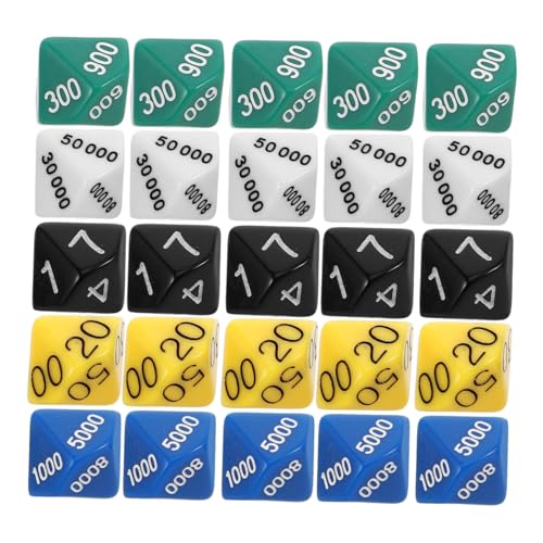 CIYODO 30 Stück Teiliges Platzwert Würfel Multifunktionale Polyeder Würfel für Brettspiele für Partys und Unterhaltung Leicht und Tragbar mit Feiner Verarbeitung für Verbessertes von CIYODO
